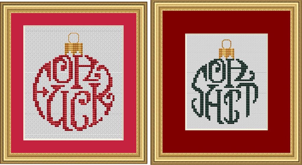 White Willow Humbug 2 crhrismas ornaments cross stitch pattern