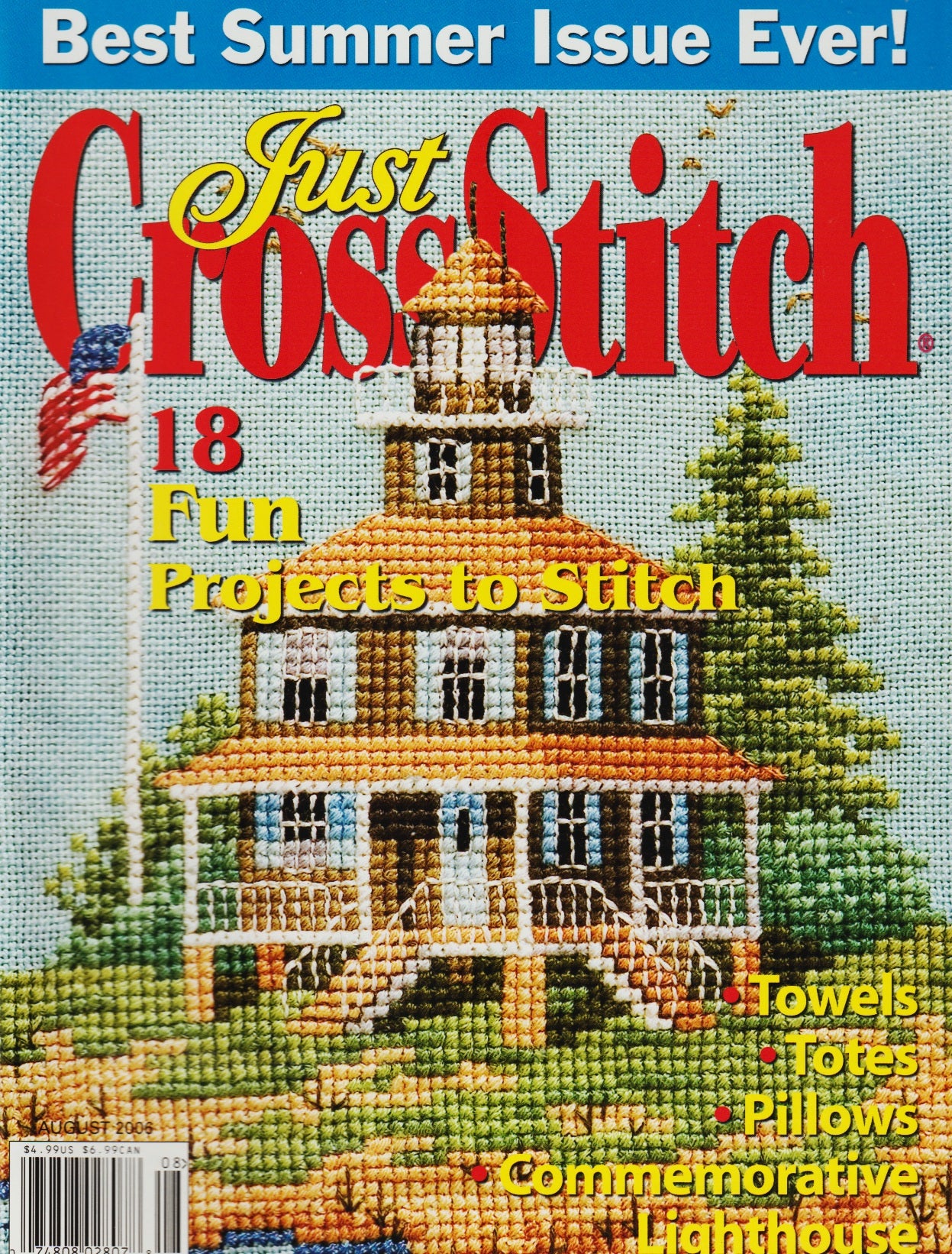 Just CrosssStitch August 2006 cross stitch magazine