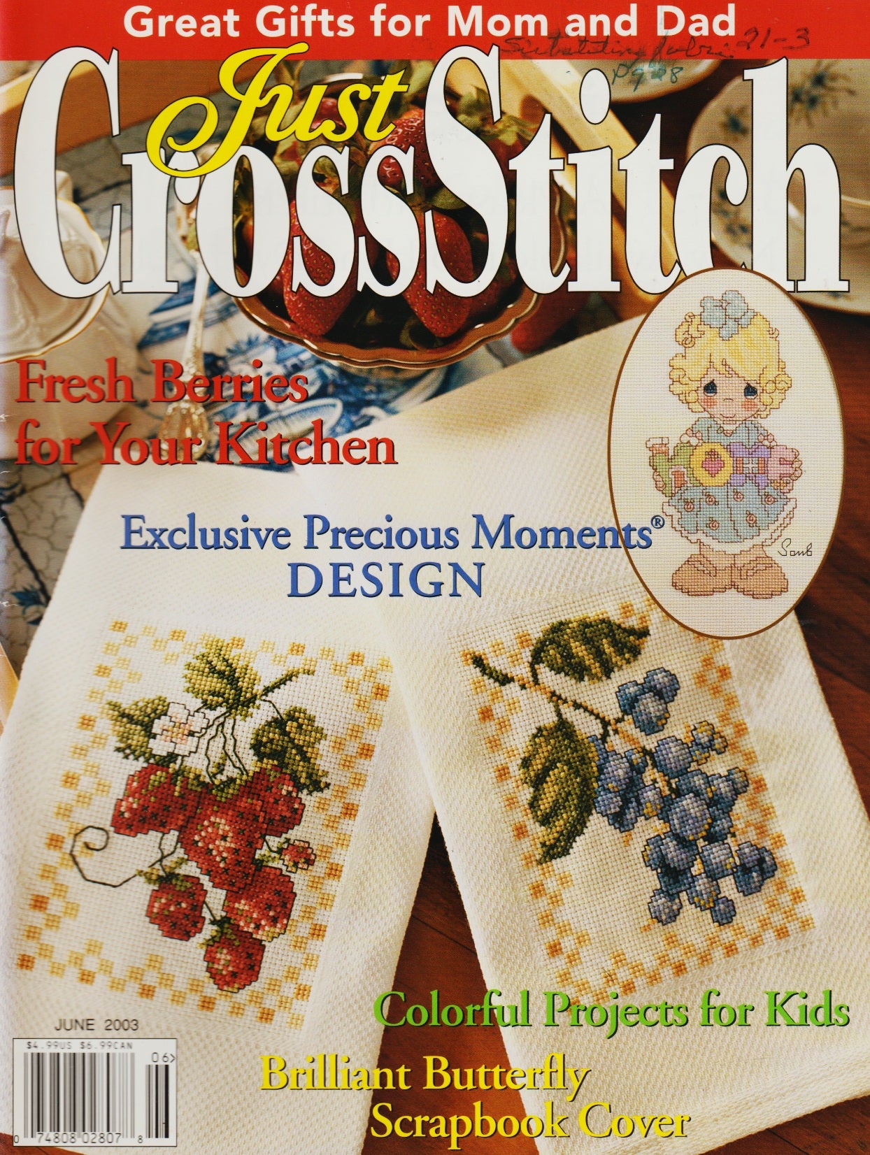 Just CrossStitch June 2003 cross stitch magazine