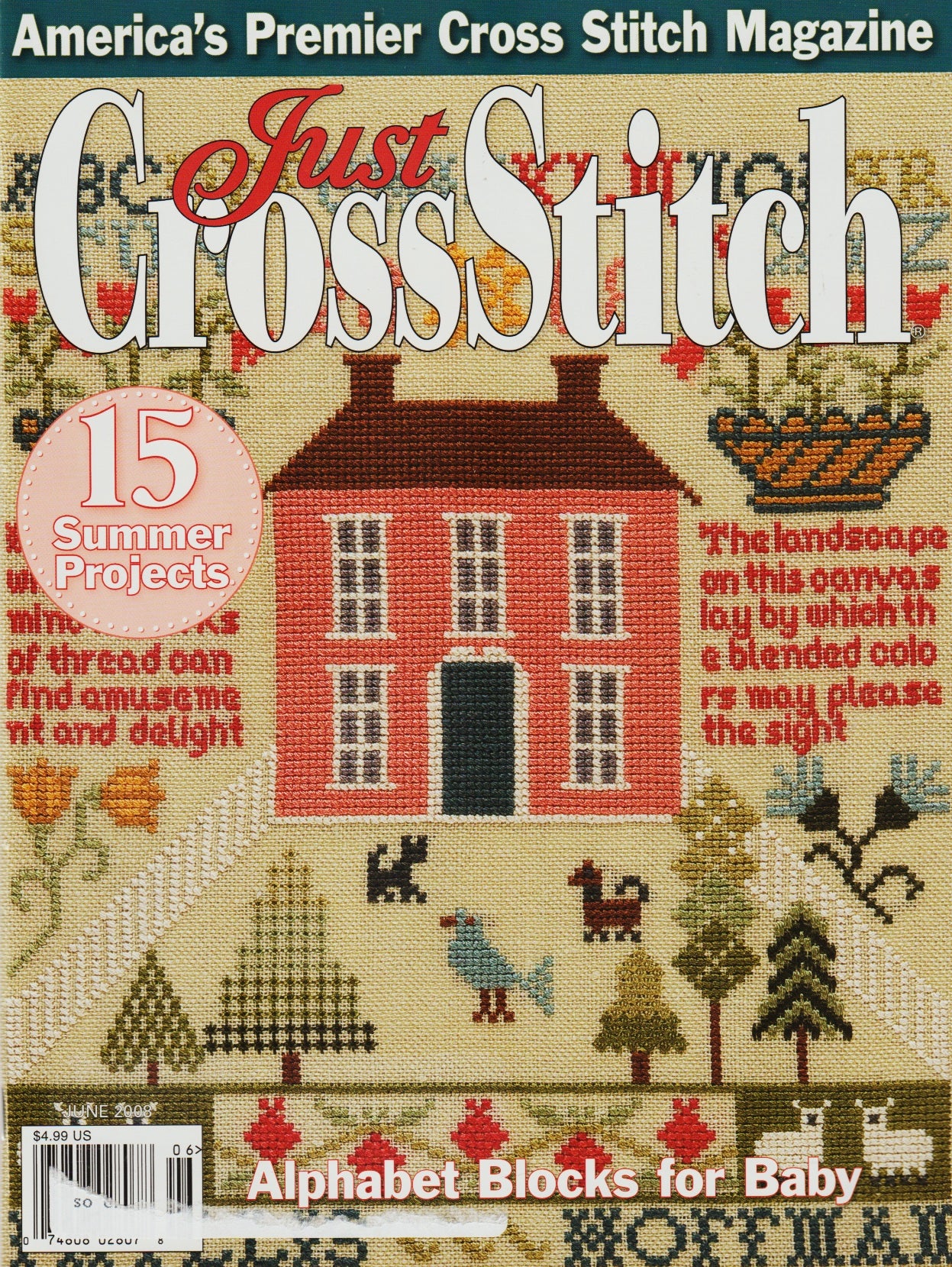 Just CrossStitch June 2008 cross stitch magazine