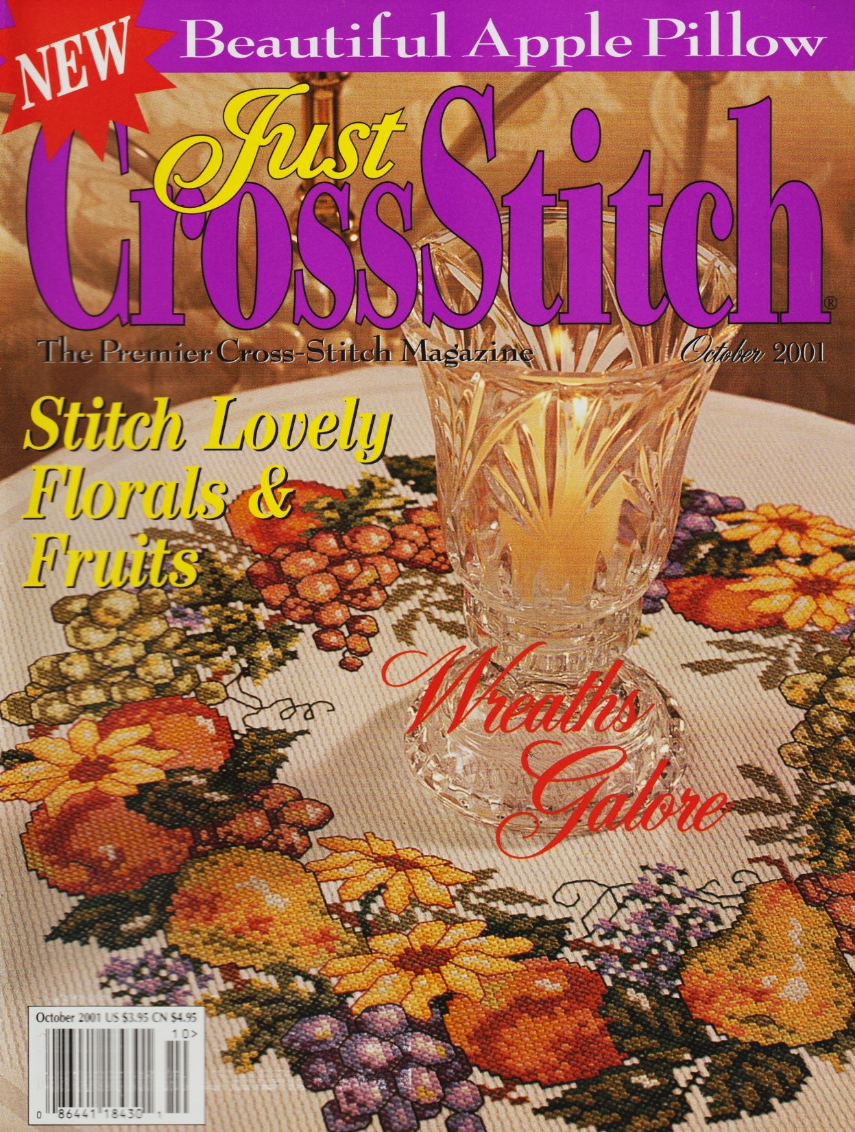Just CrossStitch October 2001 cross stitch magazine