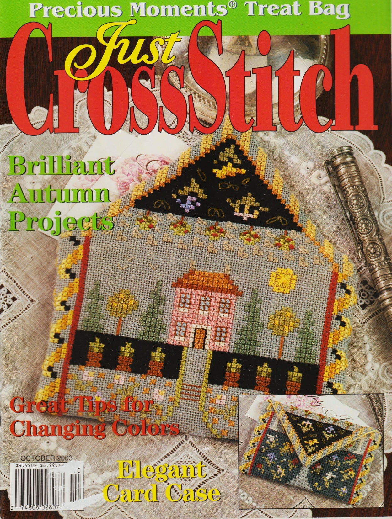 Just CrossStitch October 2003 cross stitch magazine