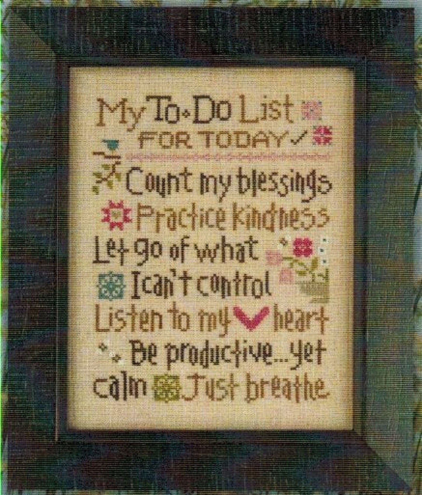 Lizzie Kate My To Do List, LK158 cross stitch pattern