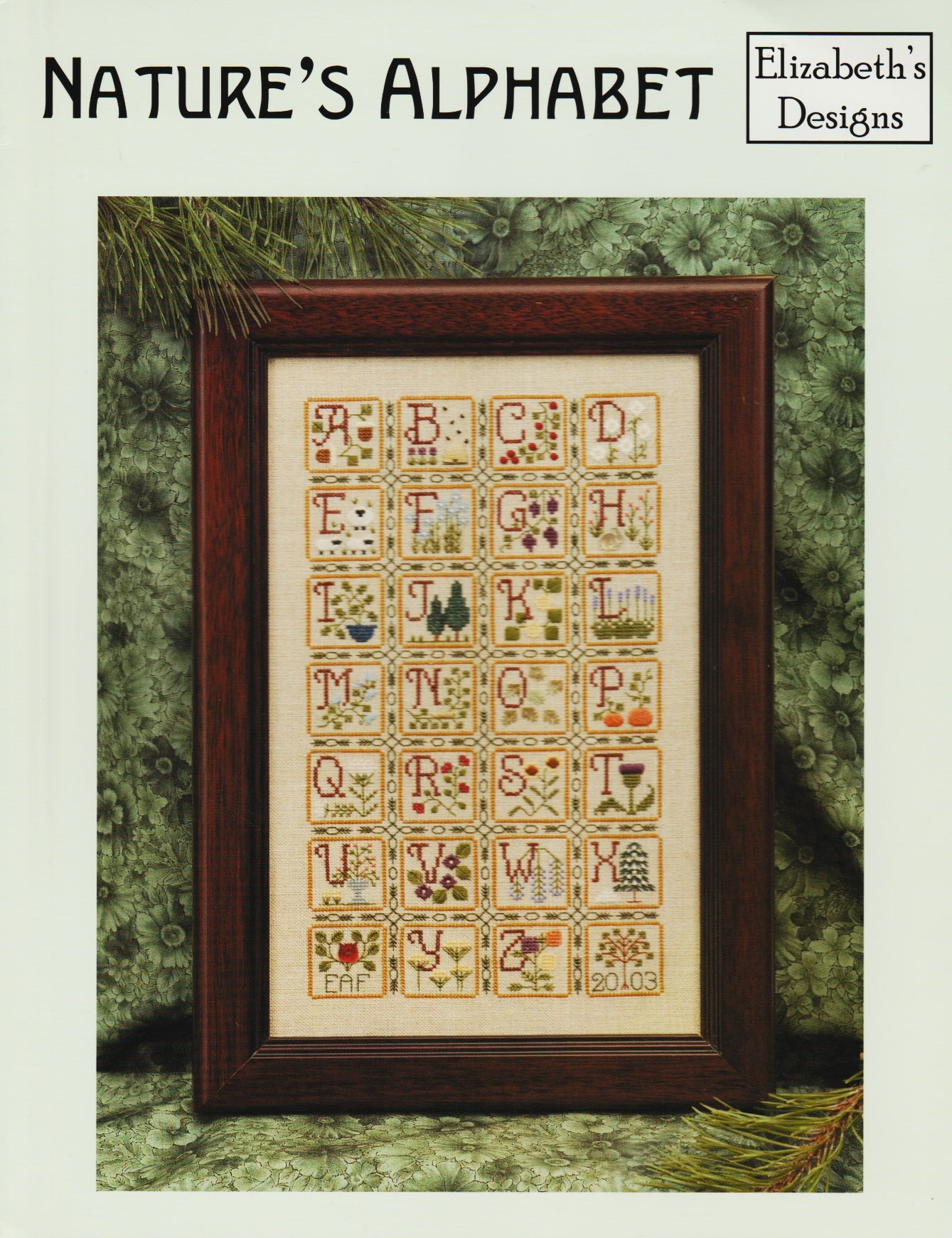 Elizabeth's Designs Elizabeth's Designs Nature's Alphabet Flowers cross stitch pattern