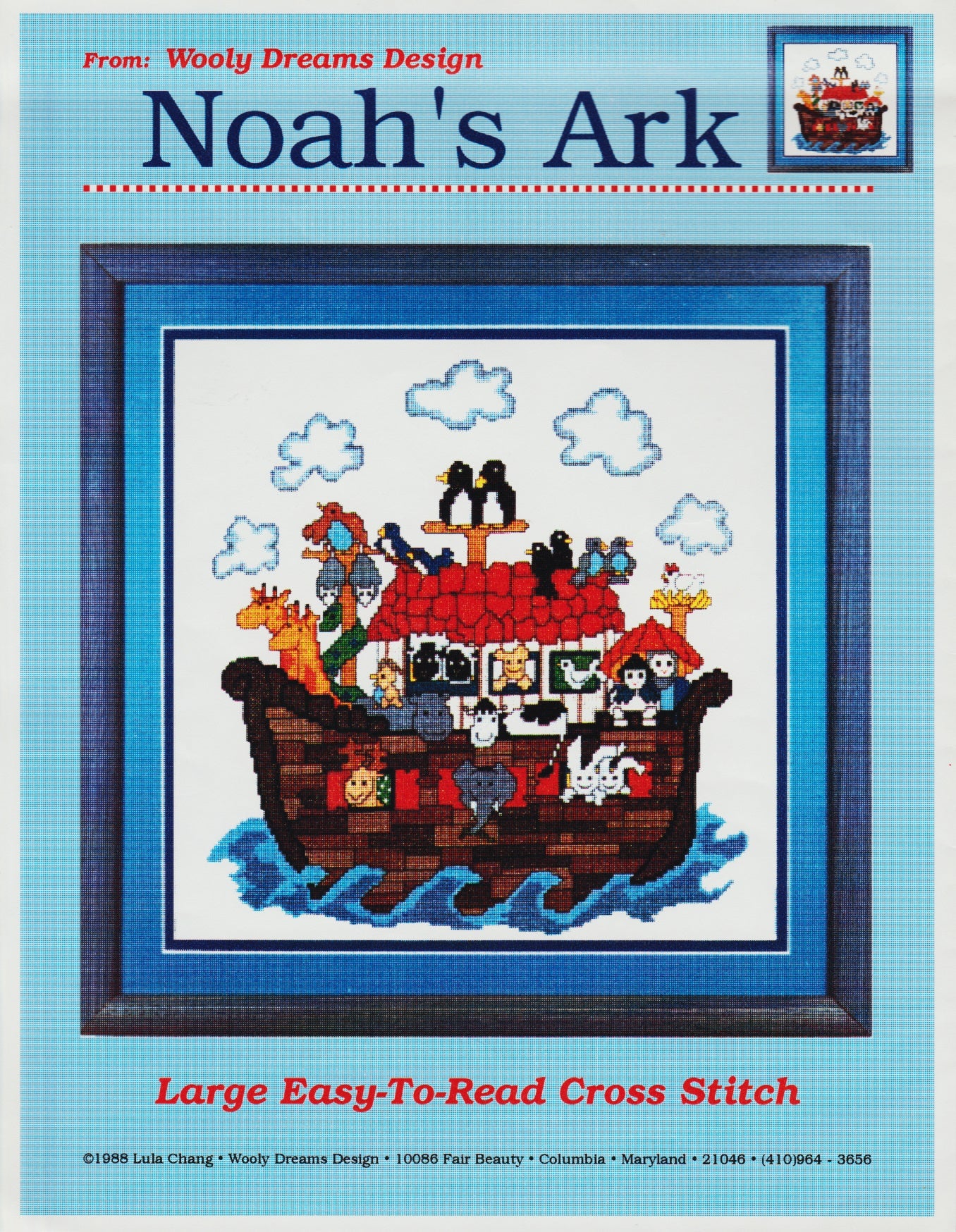 Wooly Dreams Design Noah's Ark cross stitch pattern