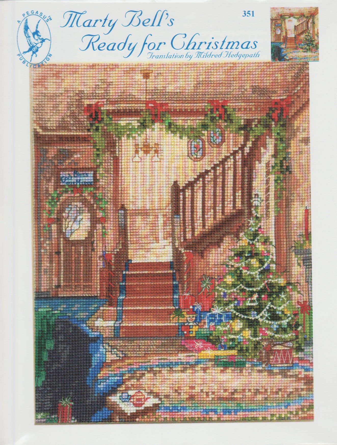 Pegasus Ready For Christmas reprint 351 cross stitch pattern