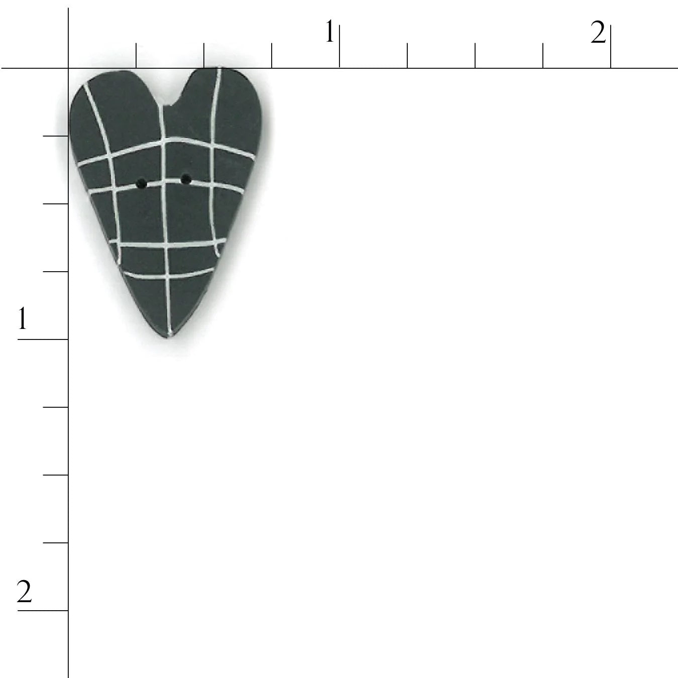 Black & White Plaid Heart SS1003 Buttons
