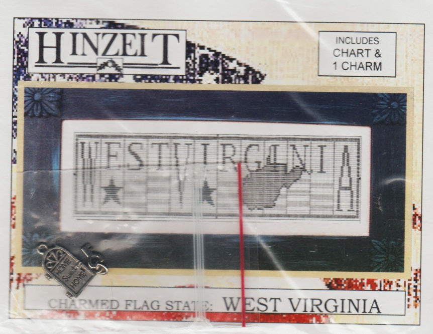 Hinzeit Charmed Flag State West Virginia cross stitch pattern