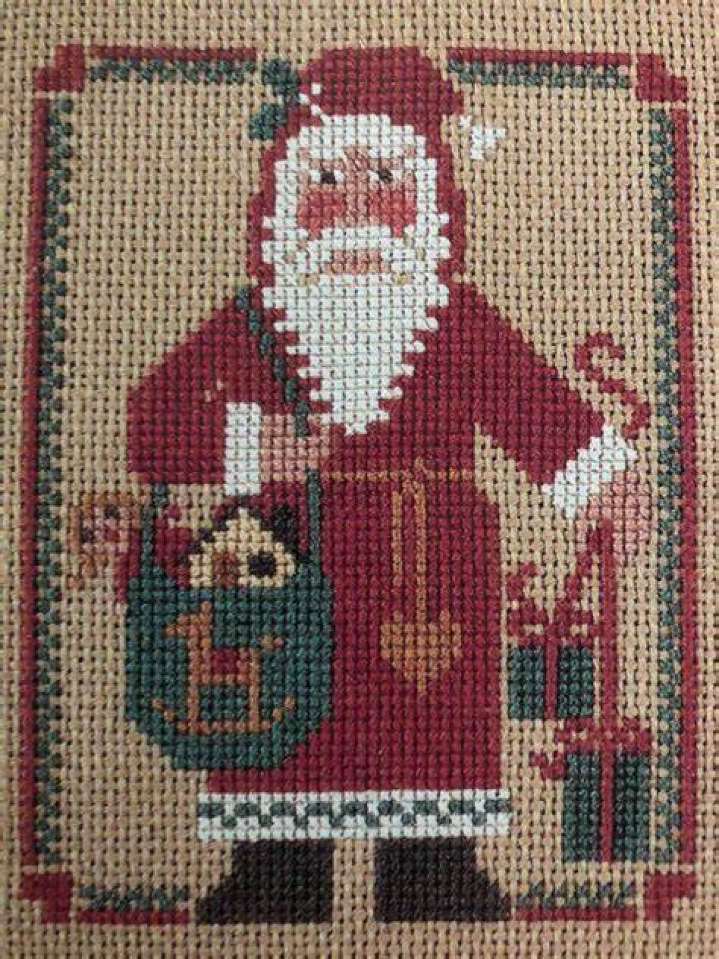 Prairie Schooler 1989 Santa cross stitch pattern