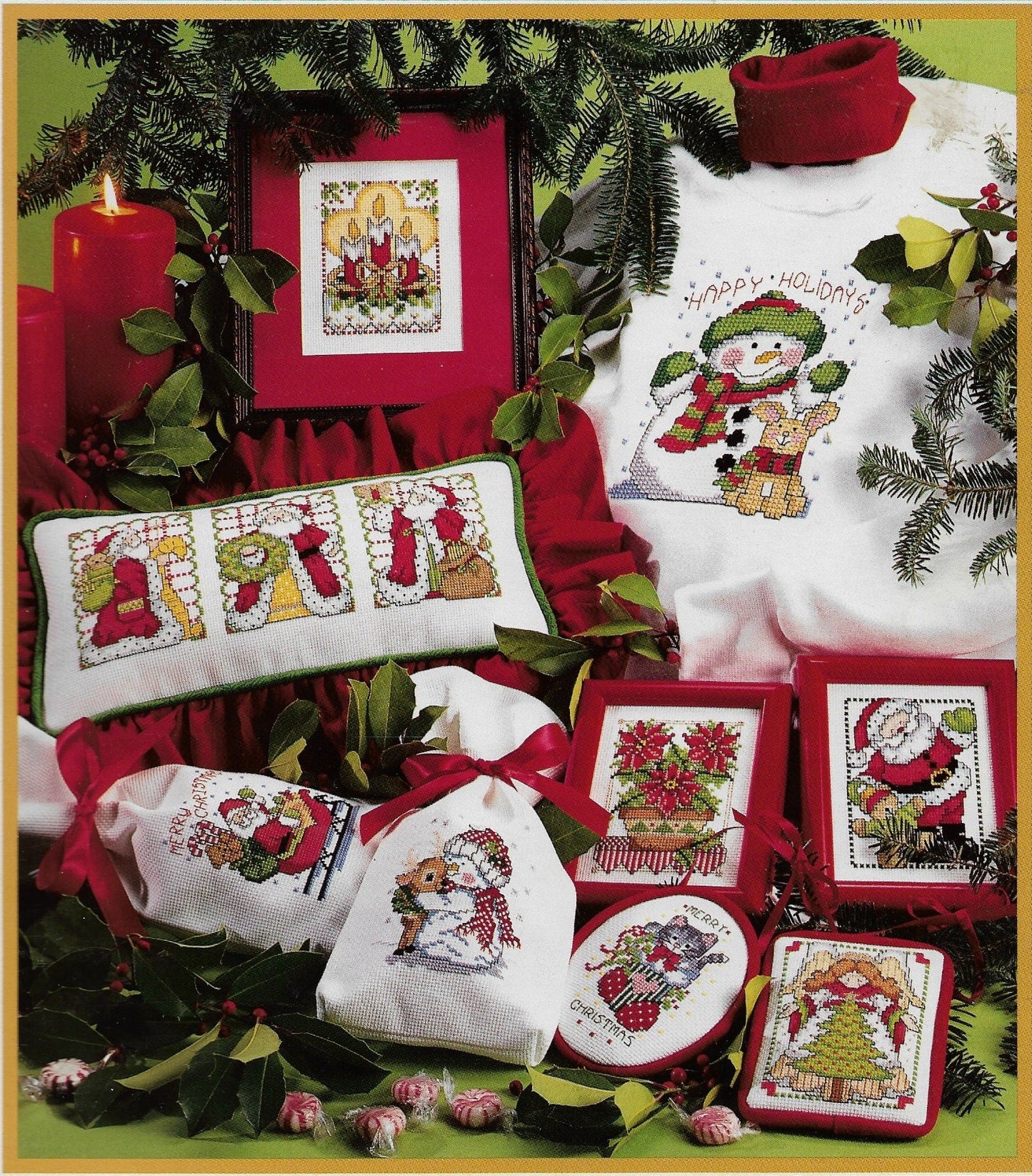 leisure Arts Fast & Festive 50 Christmas Designs cross stitch pattern