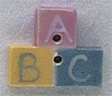 Mill Hill ABC Blocks 86292 ceramic button
