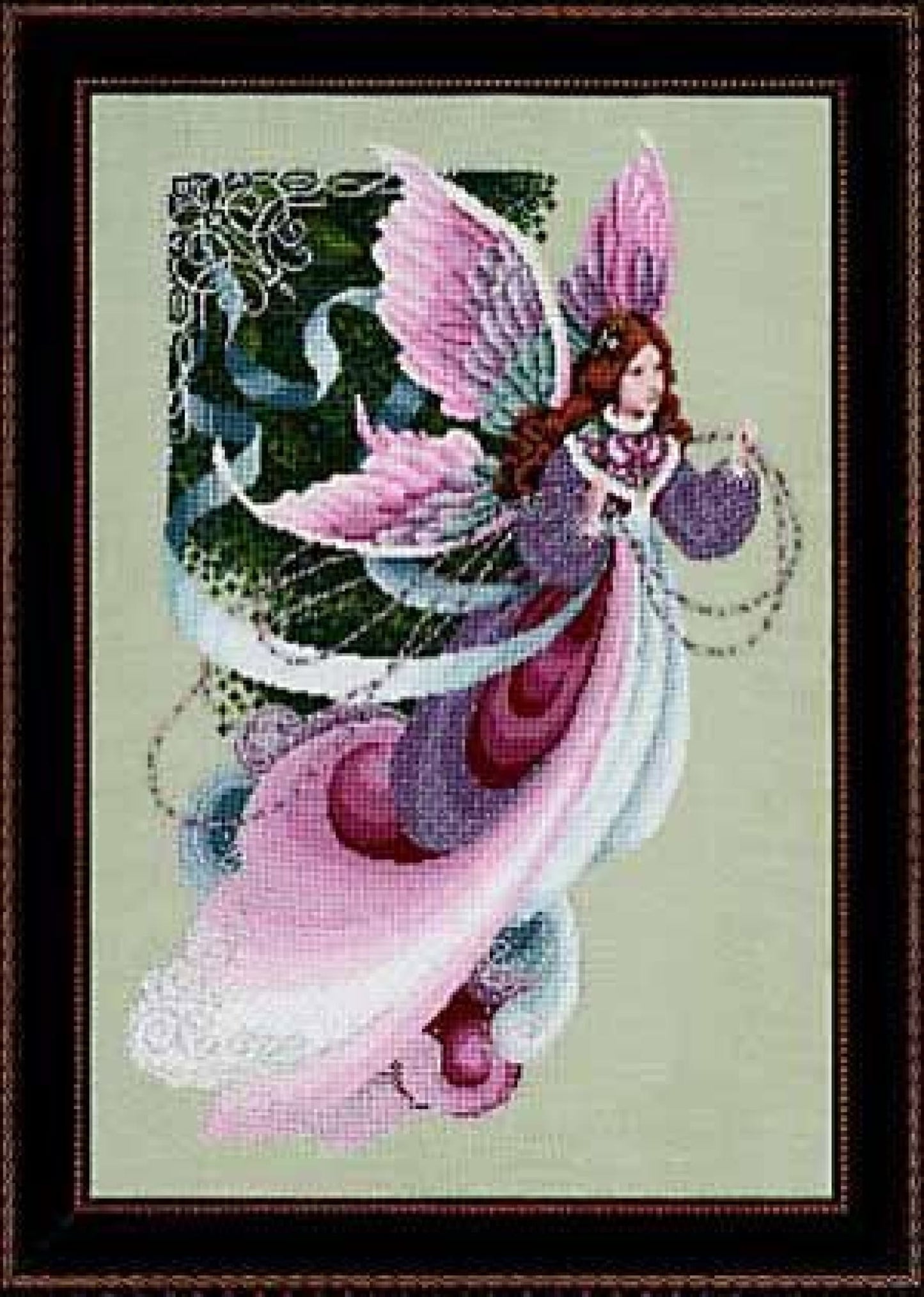 Lavender and Lace Fairy dreams victorian cross stitch pattern