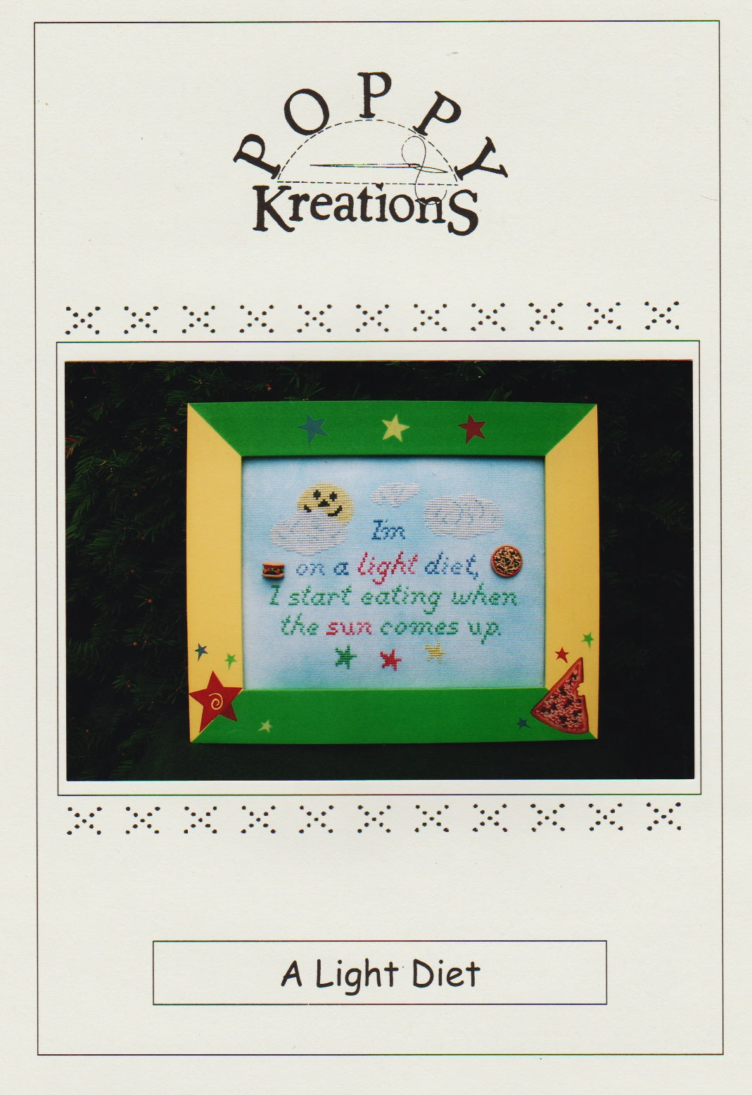 Poppy Creations A Light Diet cross stitch pattern