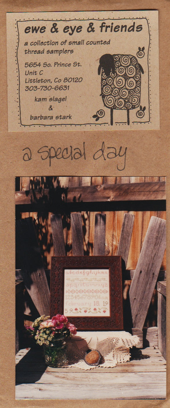 Ewe & Eye A Special Day cross stitch pattern
