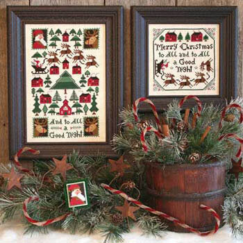 Prairie Schooler And To All A Good Night PS167 christmas cross stitch pattern