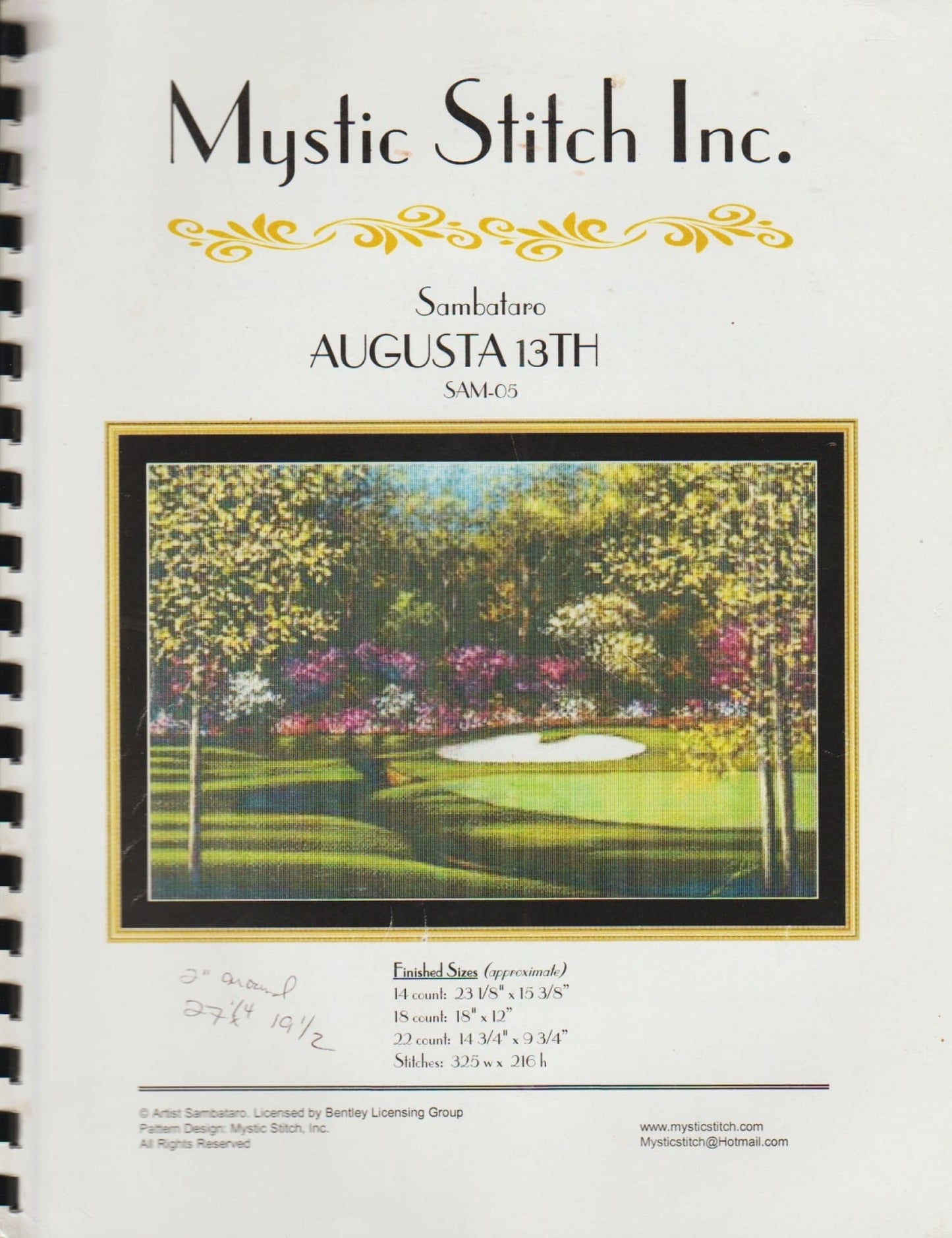 Mystic Stitch August 13th SAM-05 cross stitch pattern