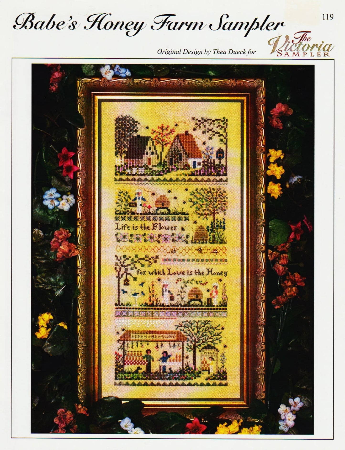 Victoria Sampler Babe's Honey Farm Sampler VS119 cross stitch pattern