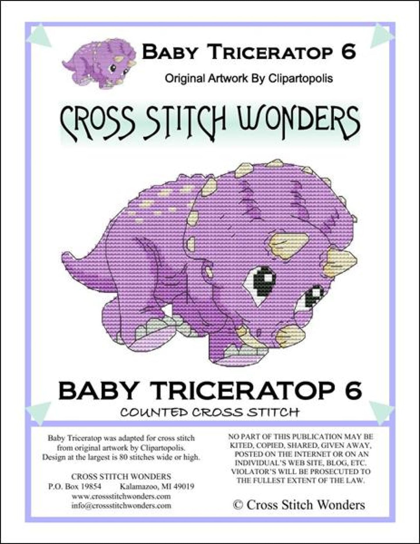 Baby Triceratops 06 Pattern Pattern