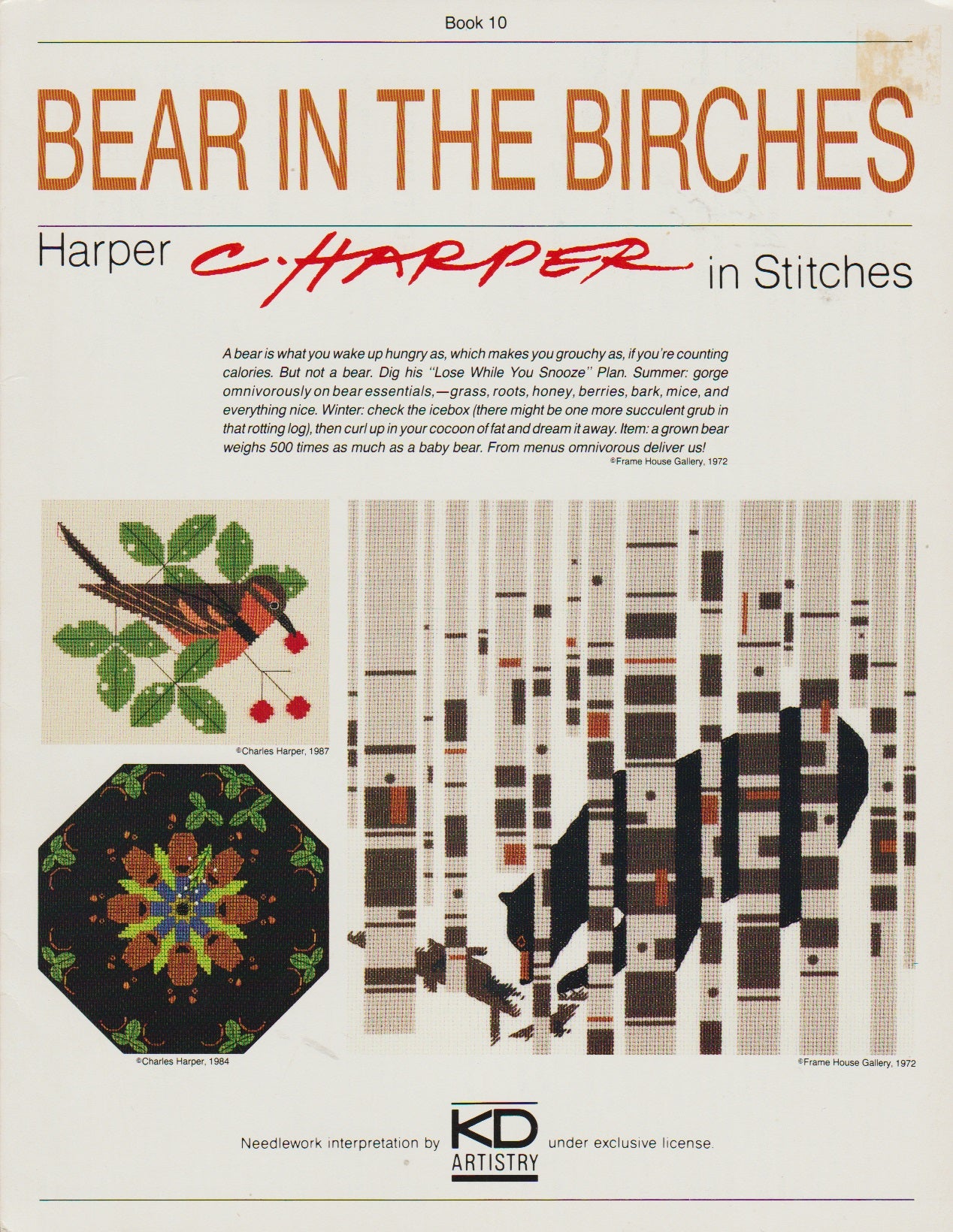 KD Artistry Bear In The Birches 10 cross stitch pattern