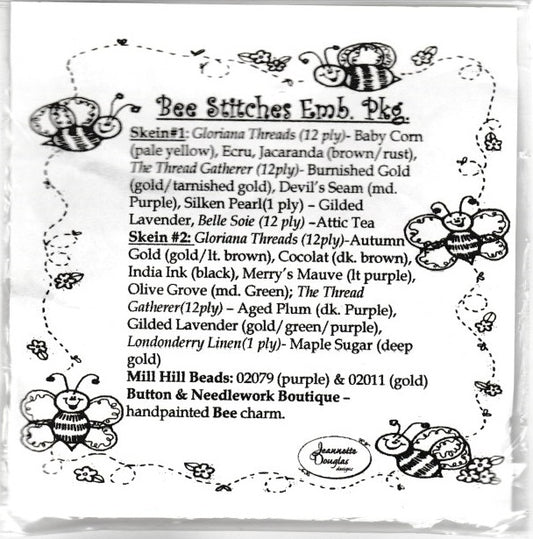 Jeanette Douglas Bee Stitches Embellishment pack