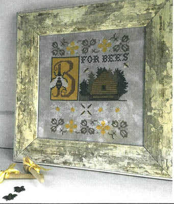 Twin Peak Primitives B for Bees cross stitch pattern