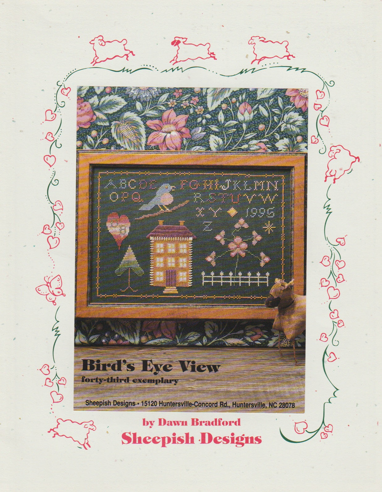Sheepish Designs Bird's Eye View cross stitch sampler pattern