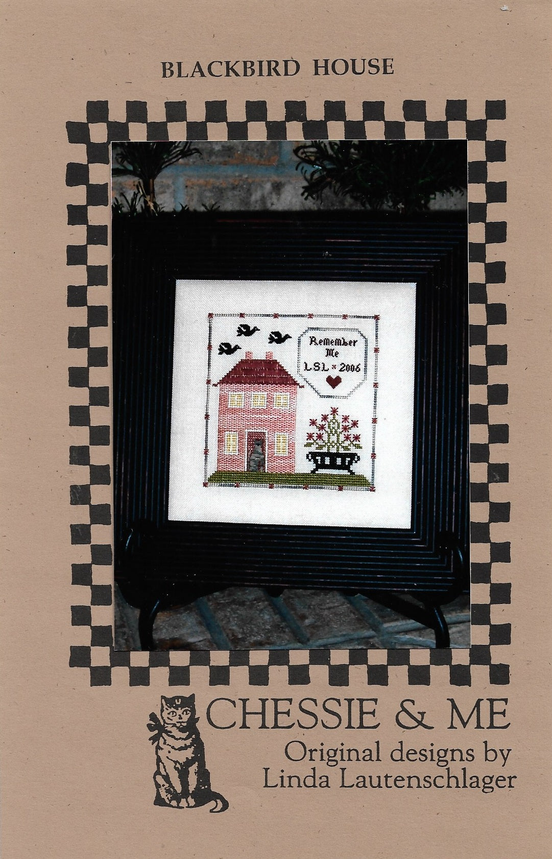 Chessie & Me Blackbird House cross stitch pattern