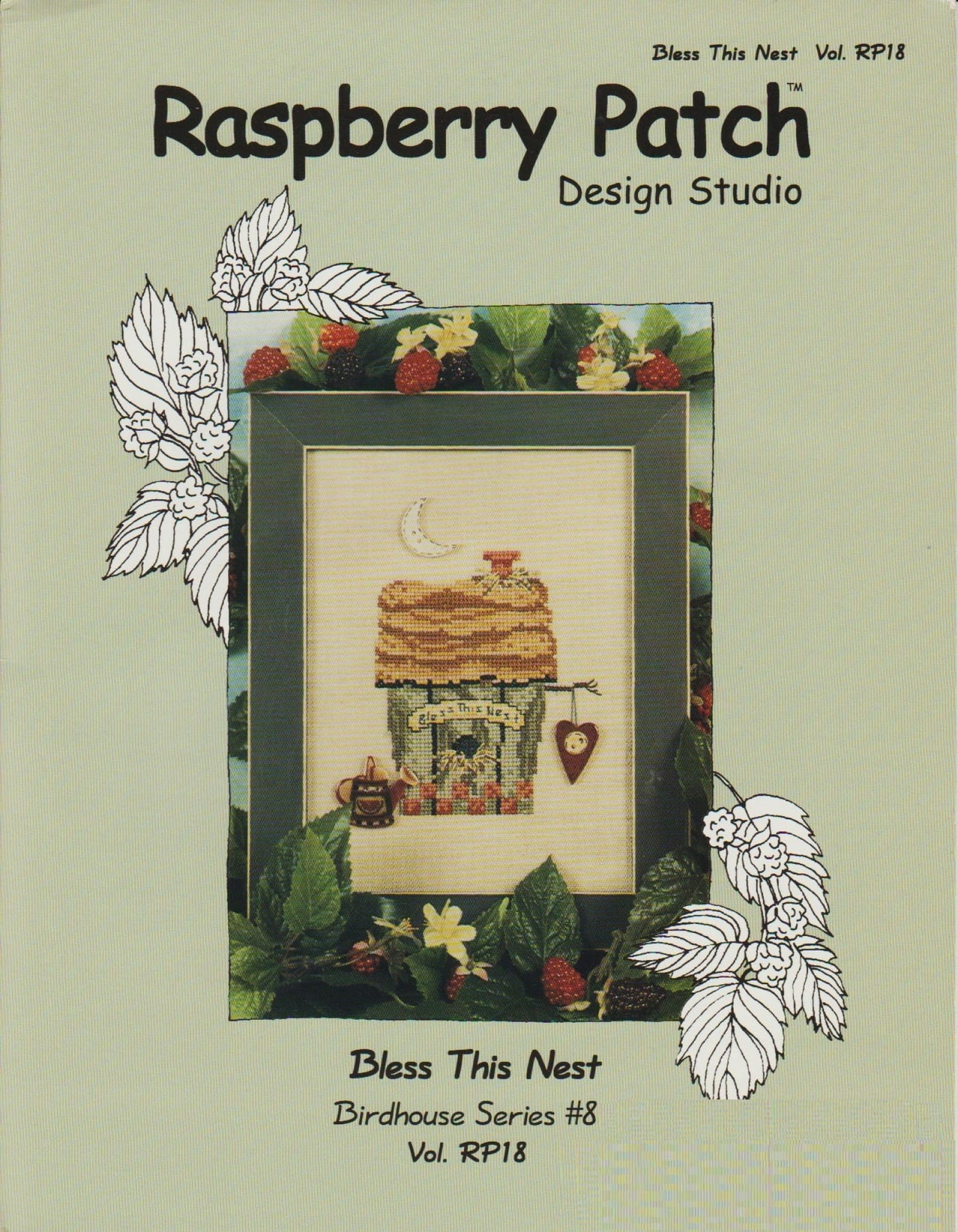 Raspberry Patch Bless This Nest RP18 cross stitch pattern