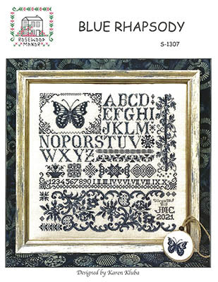 Rosewood Manor Blue Rhapsody S-1307 sampler cross stitch pattern