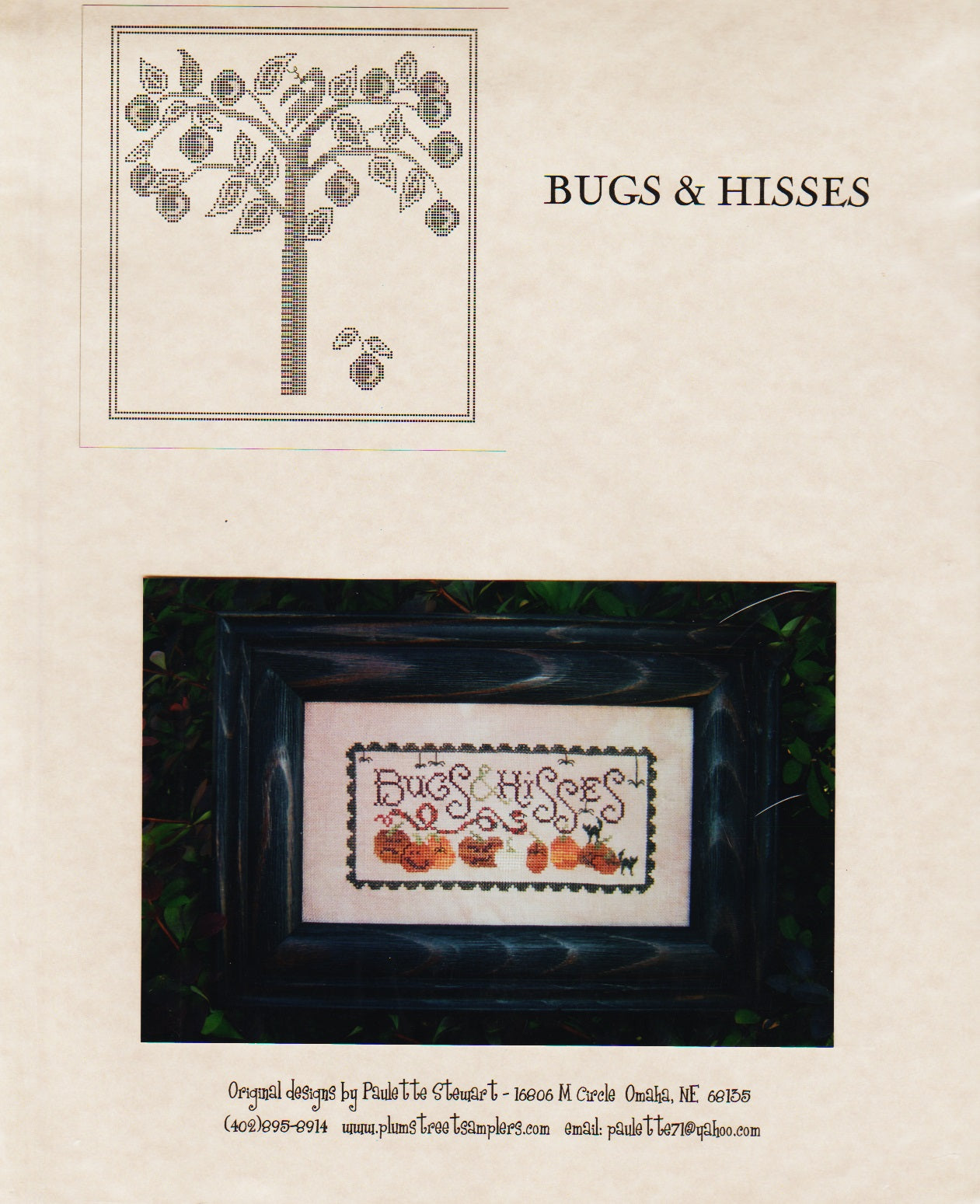 Plum Street Samplers Bugs & Hisses cross stitch pattern