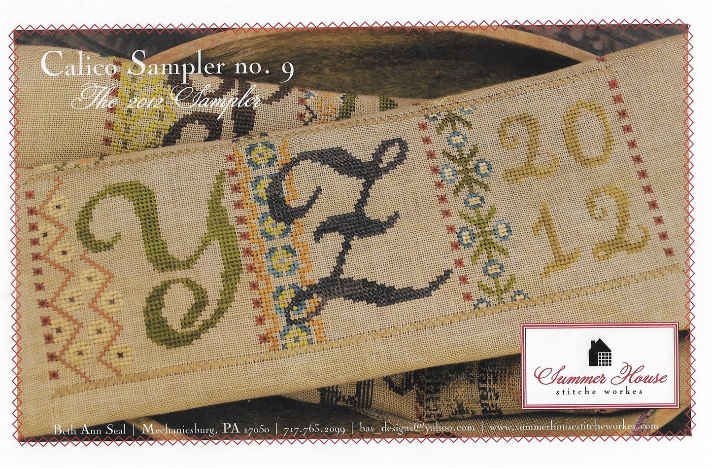 Summer House Calico Sampler no. 9 cross stitch pattern