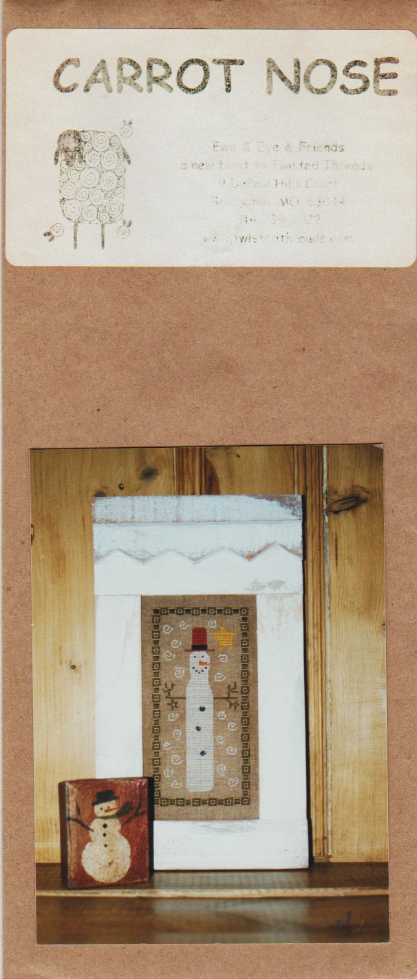 Ewe & Eye Carrot Nose cross stitch pattern