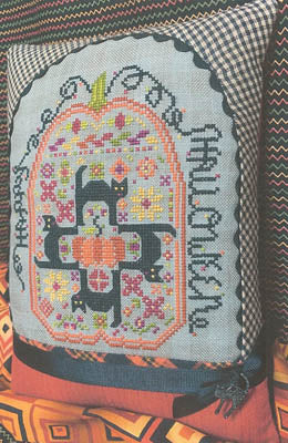 Rosewood Manor Cats on a Pumpkin SM-014 cross stitch pattern