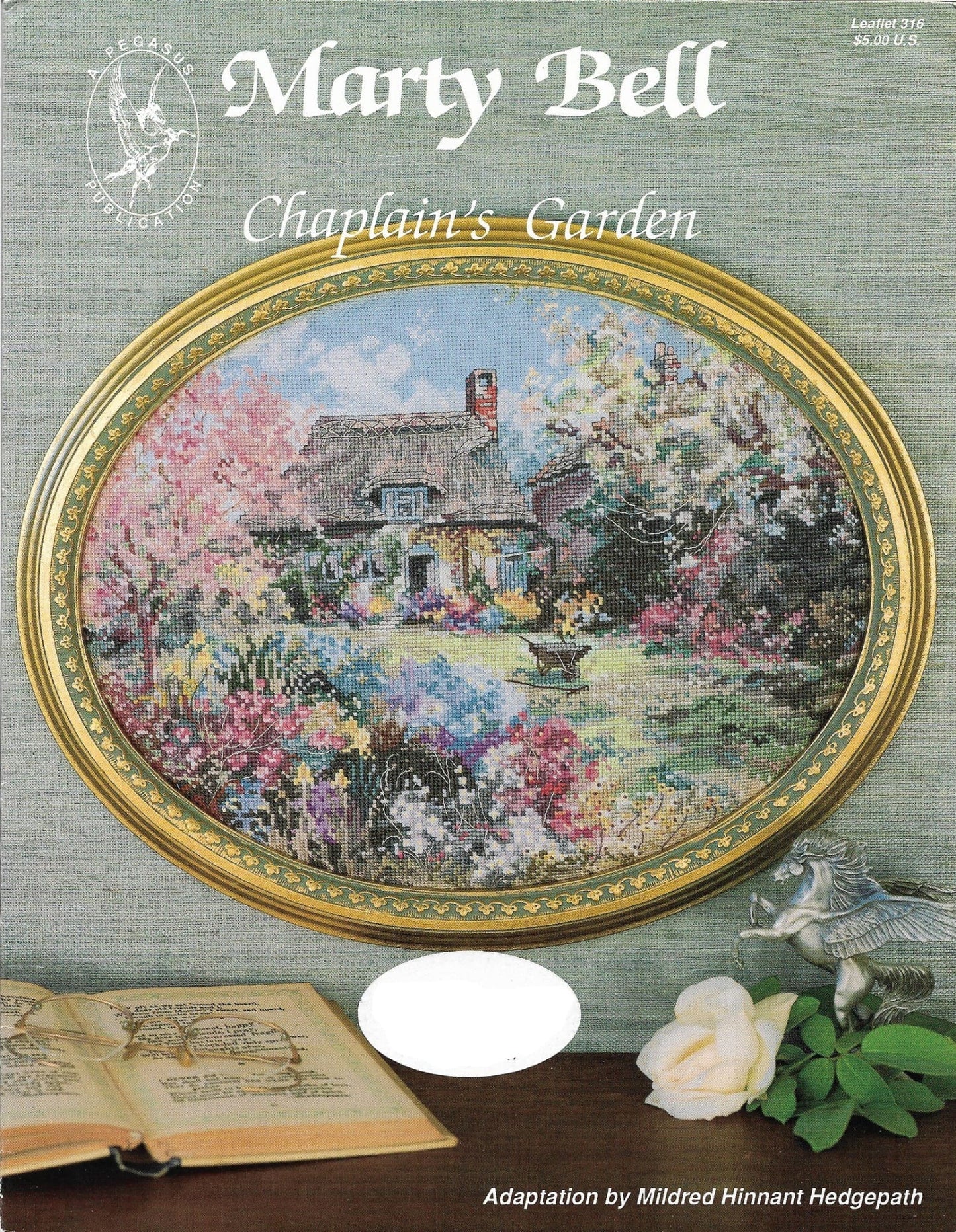 Pegasus Chaplain's Garden 316 Marty Bell cross stitch pattern
