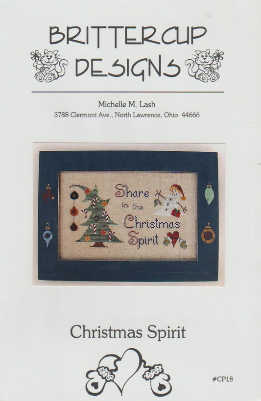 Brittercup Designs Christmas Spirit CP18 cross stitch pattern
