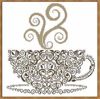 Alessandra Adelaide Coffee cross stitch pattern