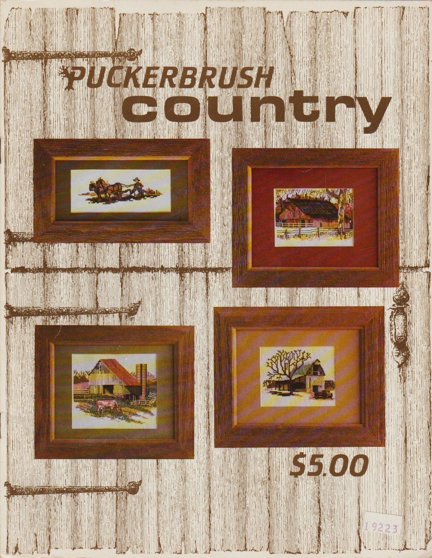Puckerbrush Country farm barn cross stitch pattern