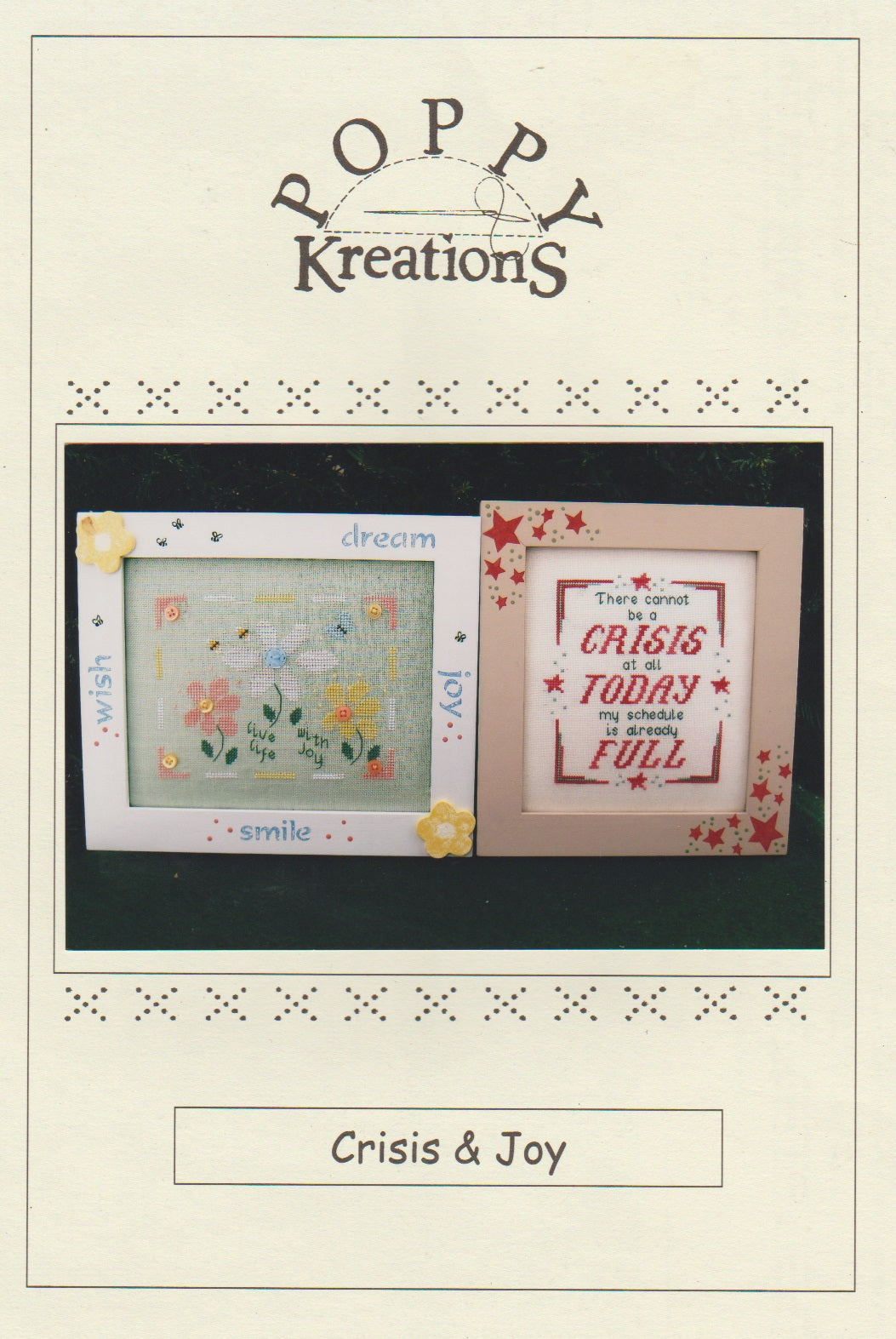 Poppy Creations Crisis & Joy cross stitch pattern