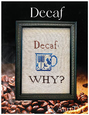 AuryTM Decaf coffee cross stitch pattern