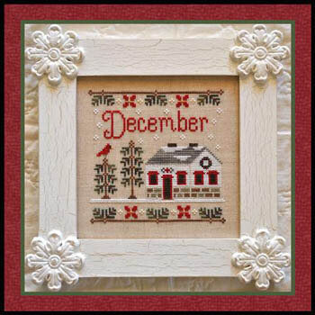 Country Cottage Needleworks December Cottage cross stitch pattern