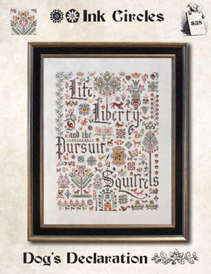 Ink Circles Dog's Declaration S38 cross stitch pattern