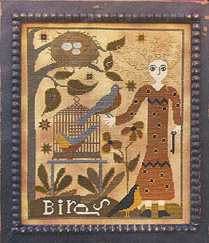 Carriage House Elizabeth primitive cross stitch pattern