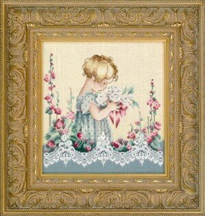 Lavender & Lace Emma's Garden cross stitch pattern