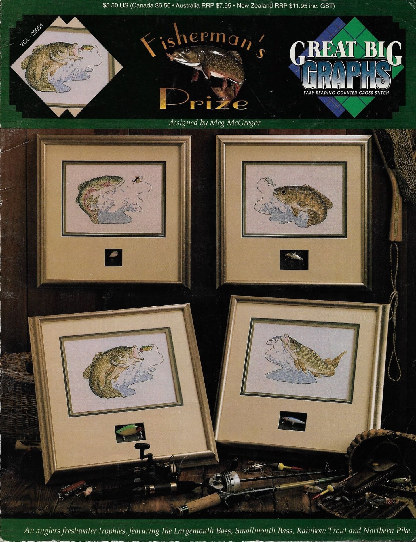 Great Big Graphs Fisherman's Prize VCL-20054 fish cross stitch pattern