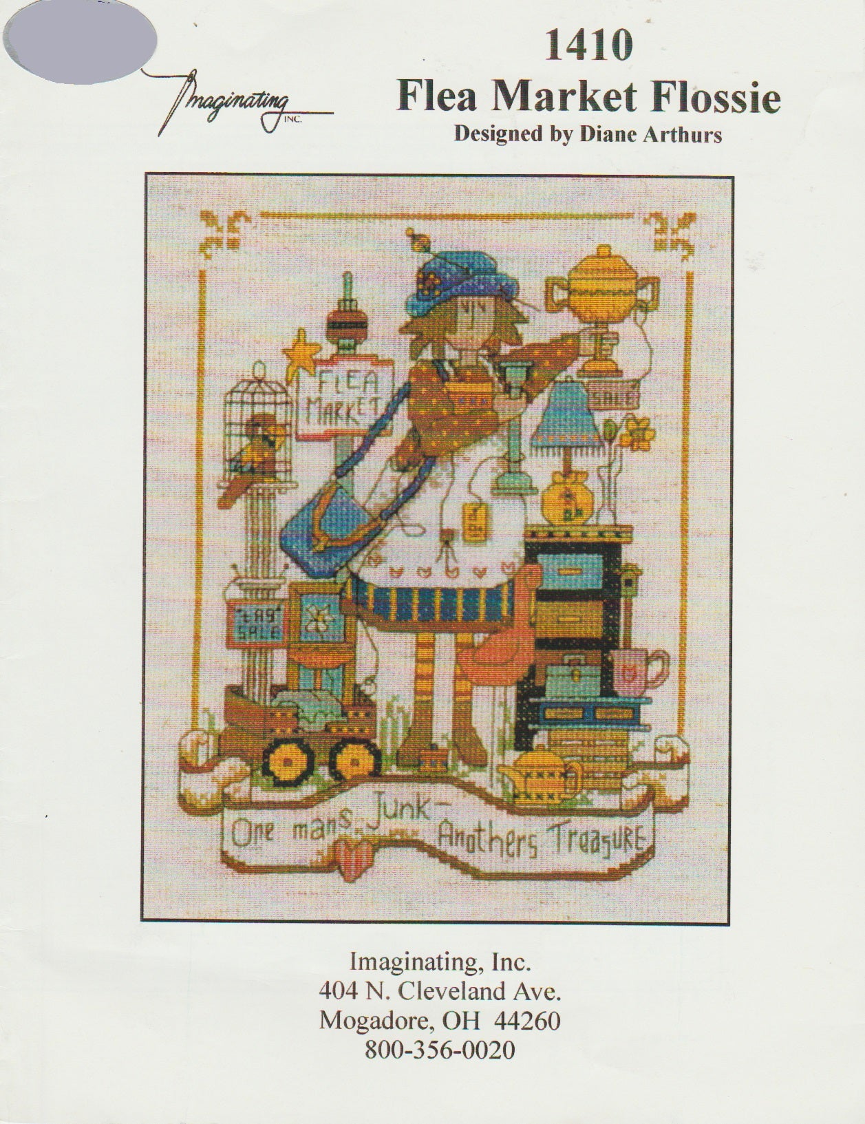 Imaginating Flea Market Flossie 1410 cross stitch pattern