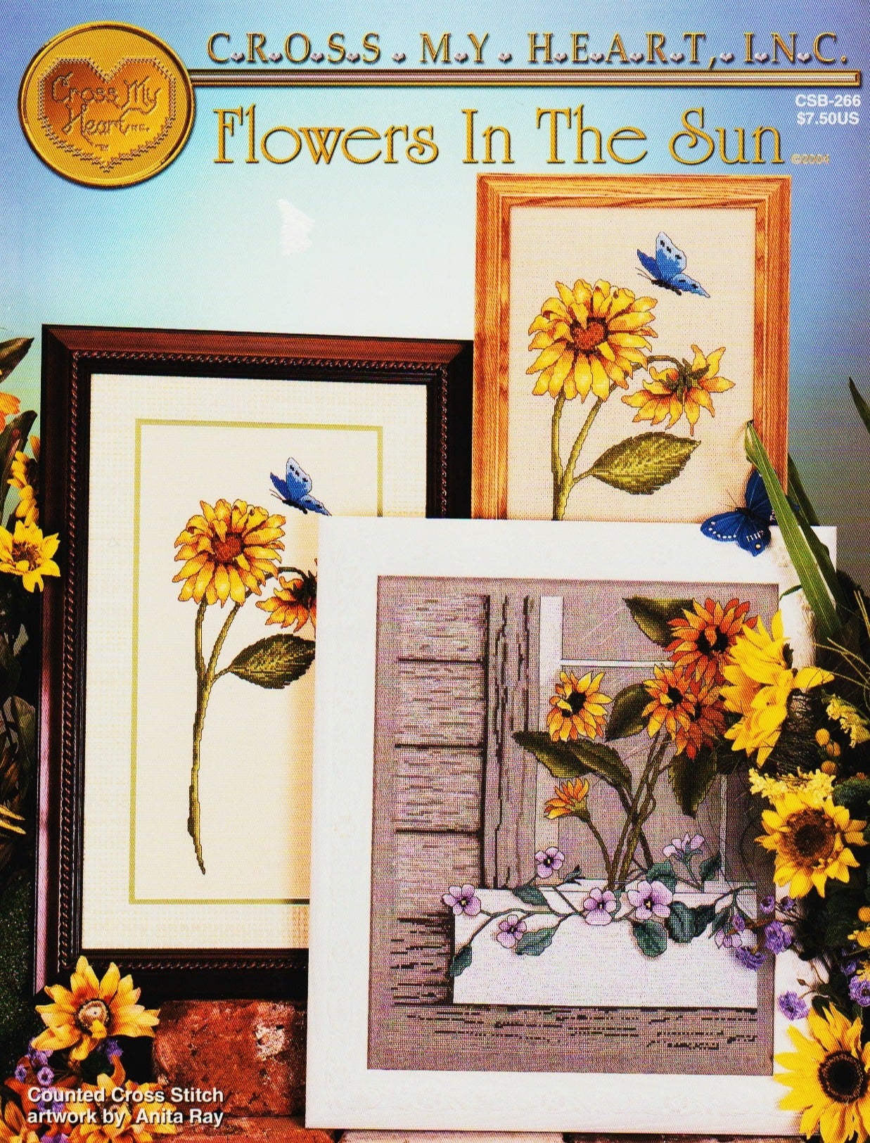 Cross My Heart Flowers in the Sun CSB-266 cross stitch pattern