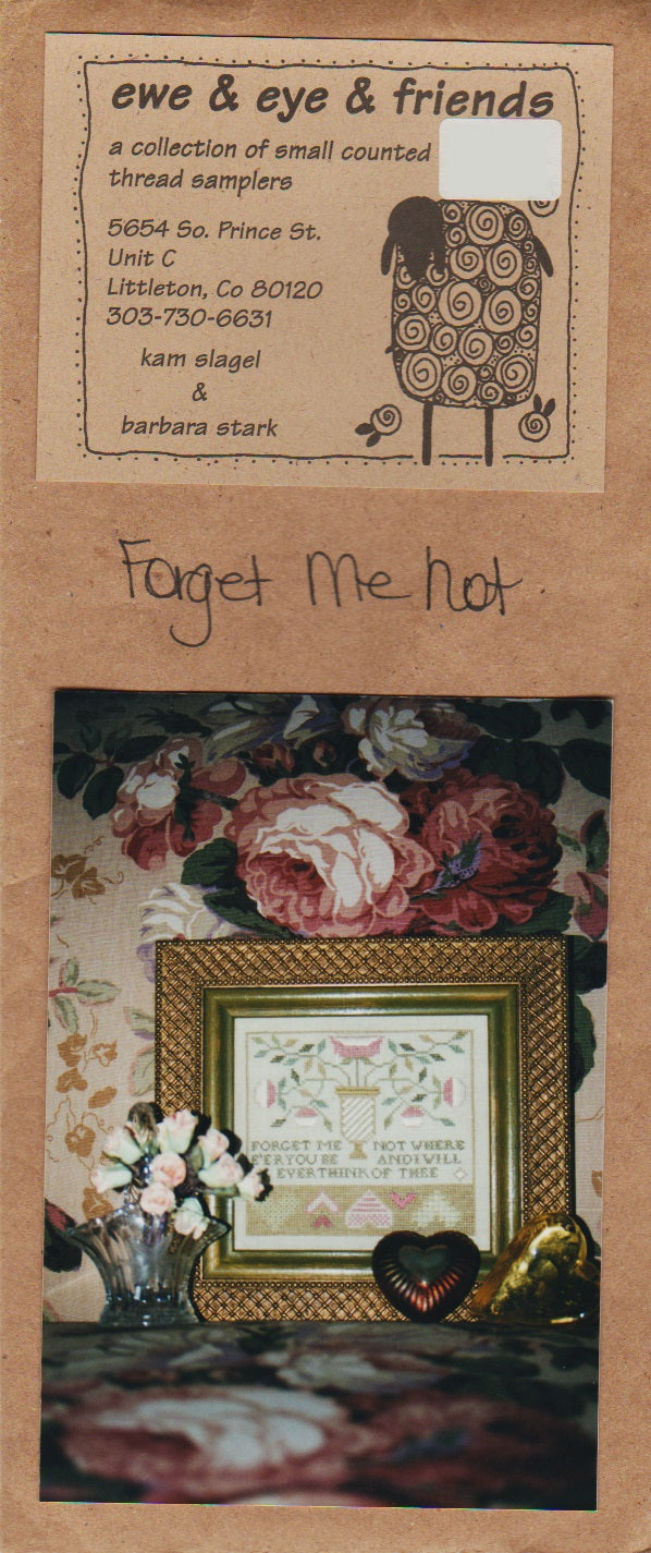 Ewe & Eye Forget Me Not cross stitch pattern