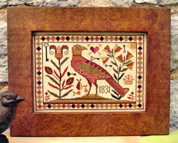 Carriage House Samplings Frederick bird cross stitch pattern