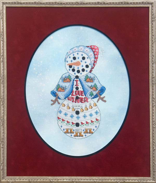 Glendon Place Madam Snow GP-141 snowman cross stitch pattern