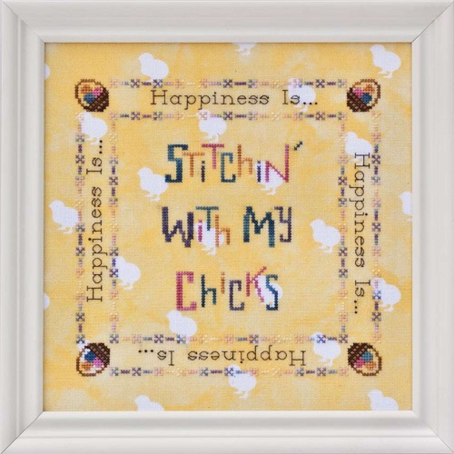 Glendon Place Stitchin' with my chicks GP219 cross stitch pattern